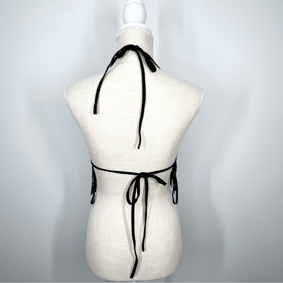 Windsor Rodeo Babe Rhinestone Fringe Halter Top Small - Picture 4 of 11